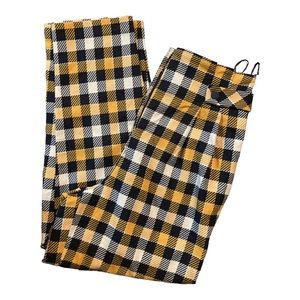 Topshop Mustard & Navy Plaid Women’s Pants size 4